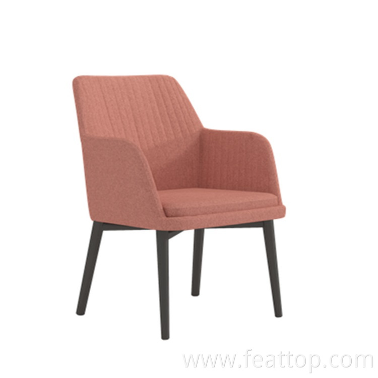 Light Luxury Wooden Legs Sofa Chair Adjust High Office Cafe Lounge Chair